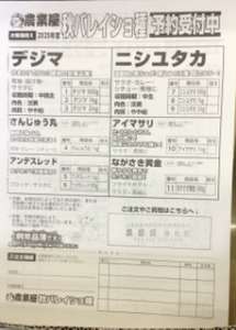 秋バレイショ予約受付中！！