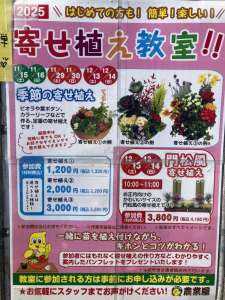【予告】寄せ植え教室を開催します！