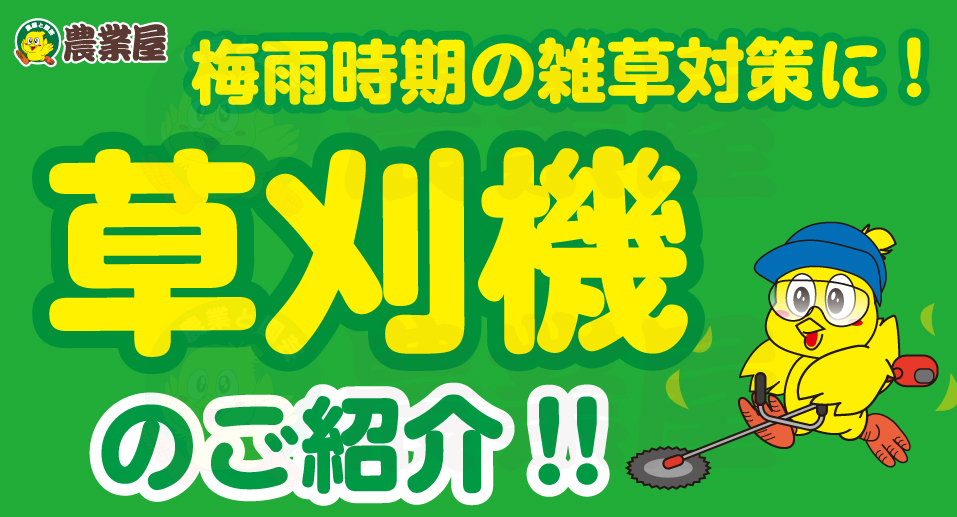 雑草対策に！草刈機のご紹介