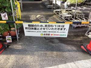 本日、休業日とさせていただきます。