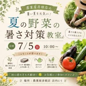 7/5(日)菜園教室のお知らせ