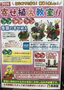 お花の寄せ植え教室開催します！🌸