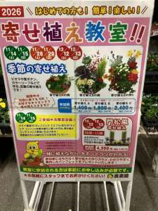 選べる寄せ植え教室のご案内